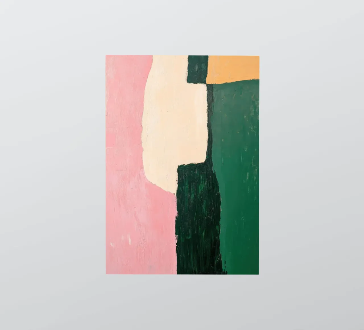 Formes abstraites en vert, rose & jaune autocollant de Euphoria Theresa