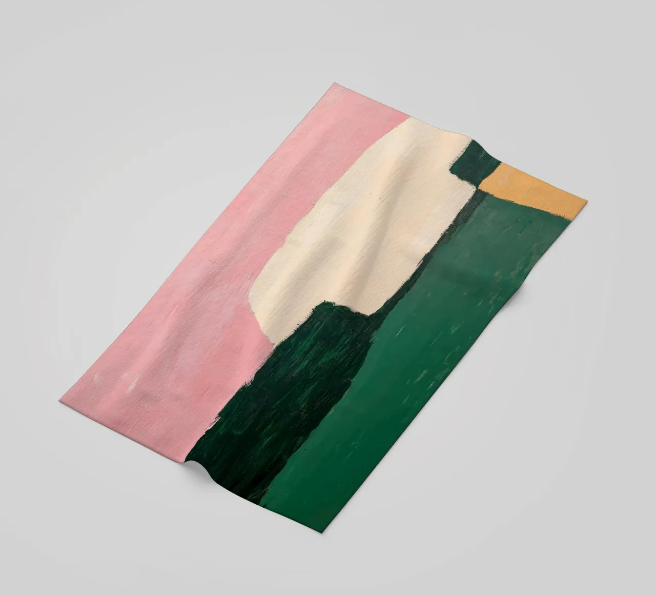 Formes abstraites en vert, rose & jaune serviette de plage de Euphoria Theresa