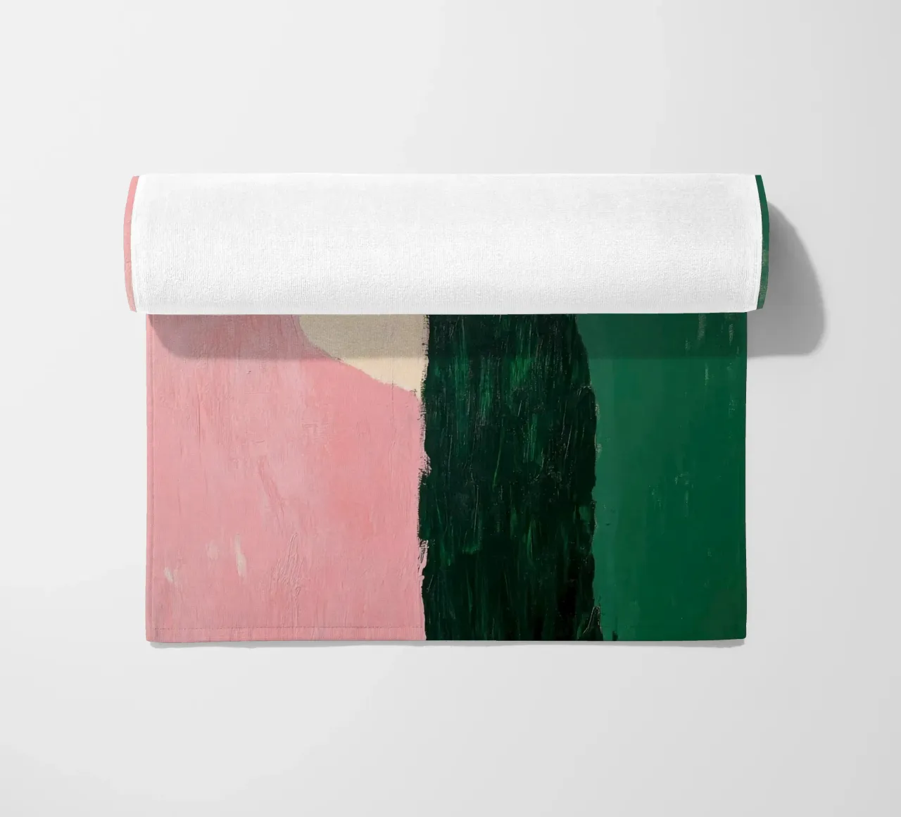 Formes abstraites en vert, rose & jaune serviette de plage de Euphoria Theresa