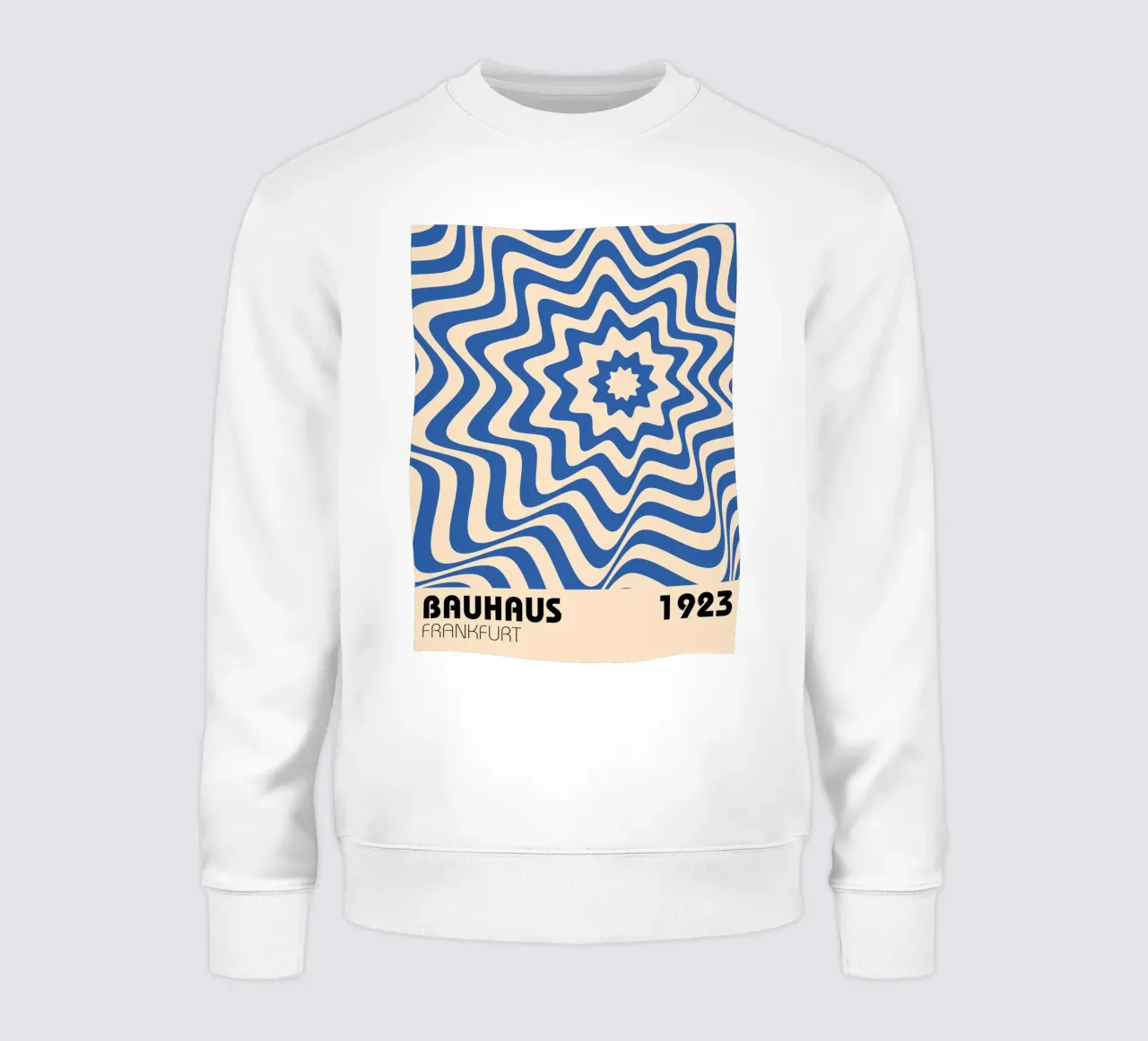 Bauhaus Waves 1923 | Op Art Retro Poster felpa da Casa Calm