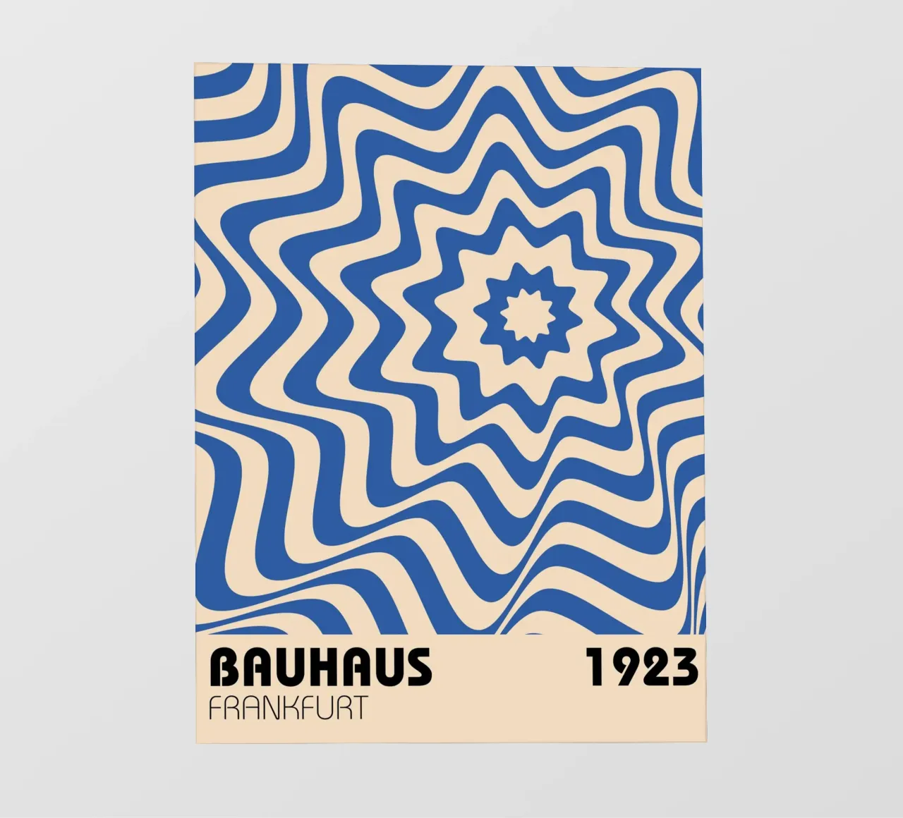 Bauhaus Waves 1923 | Op Art Retro Poster telo in pvc da Casa Calm