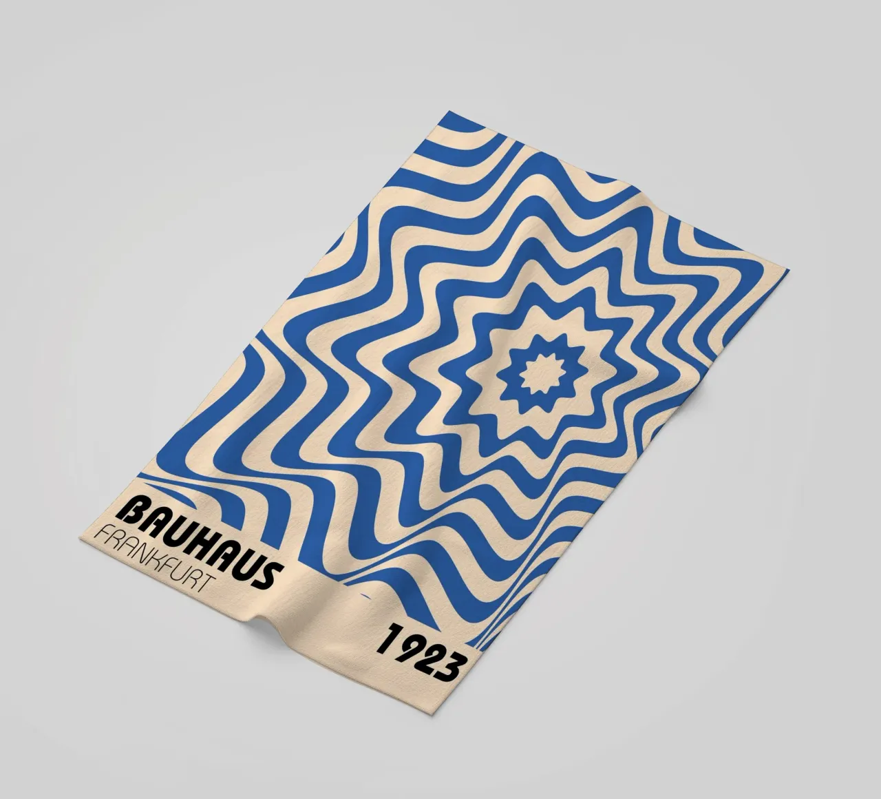 Bauhaus Waves 1923 | Op Art Retro Poster telo mare da Casa Calm