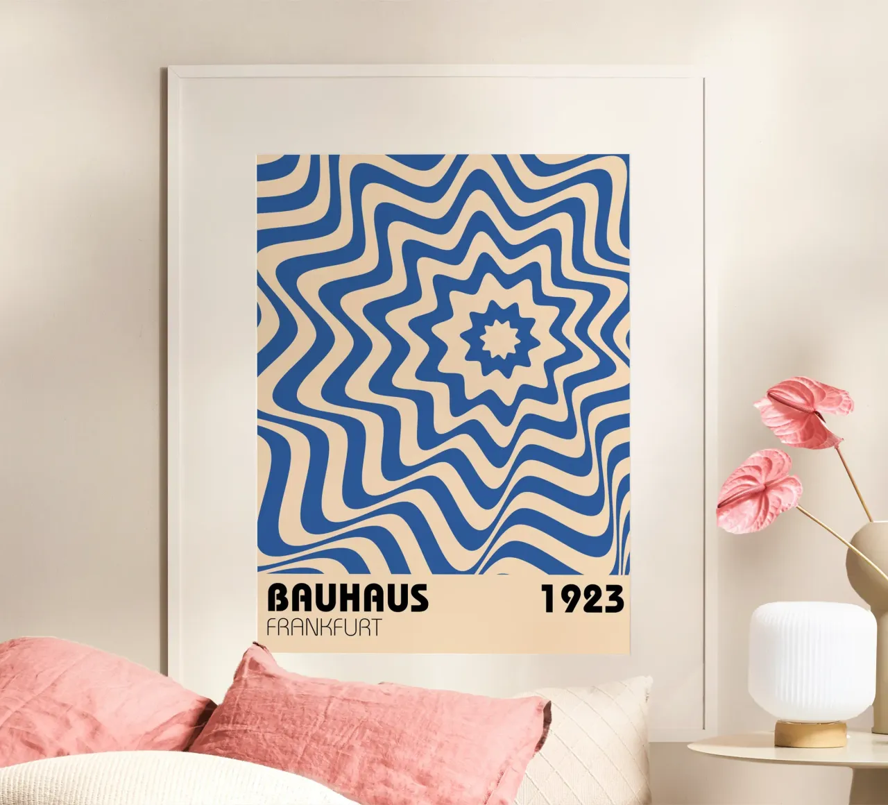 Bauhaus Waves 1923 | Op Art Retro Poster poster da Casa Calm