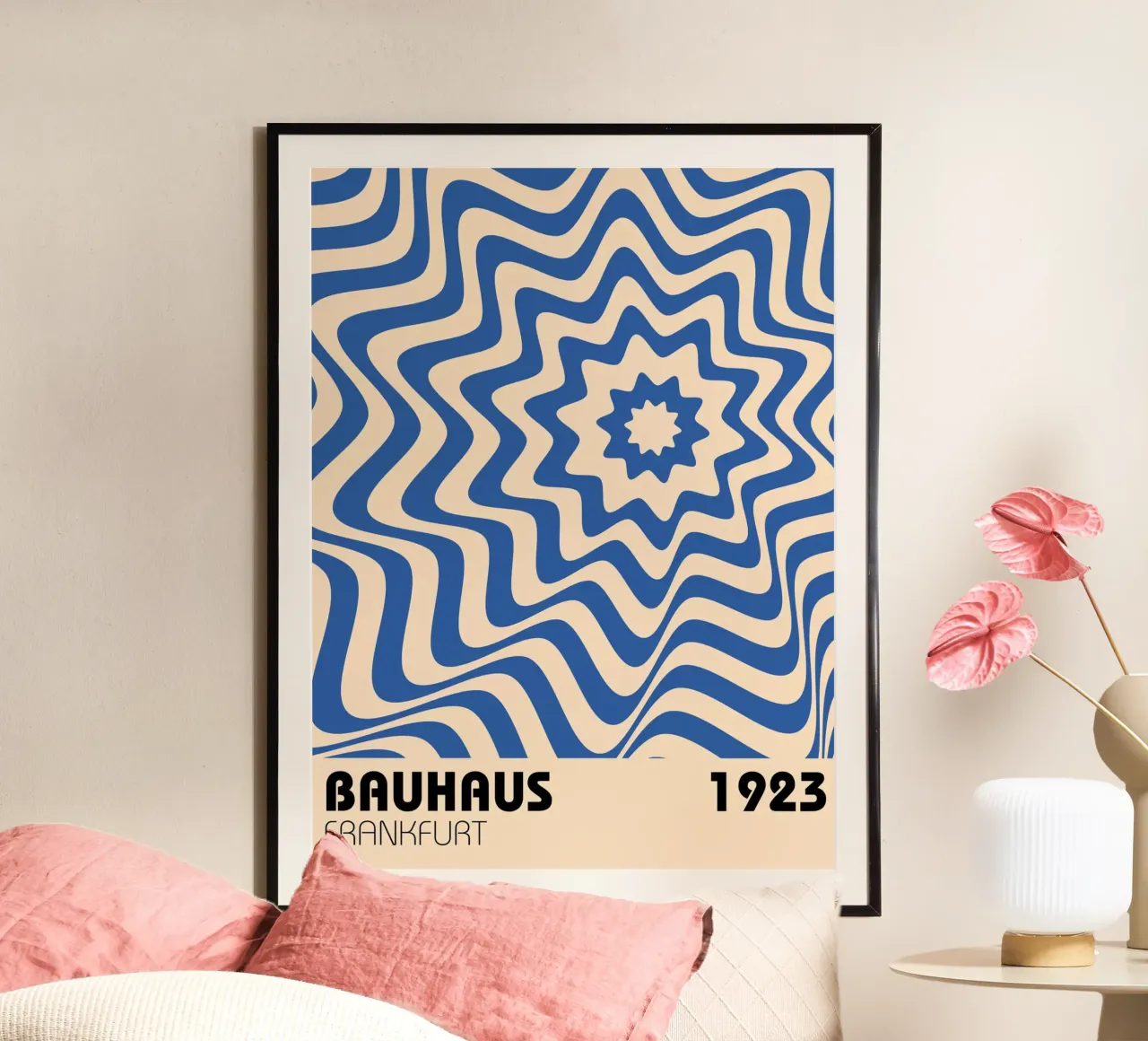 Bauhaus Waves 1923 | Op Art Retro Poster poster da Casa Calm