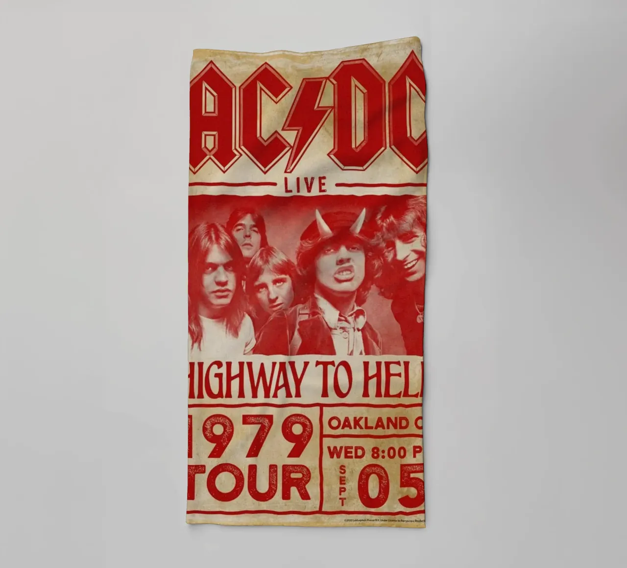 angus young ancora in forma asciugamano da bagno da korve