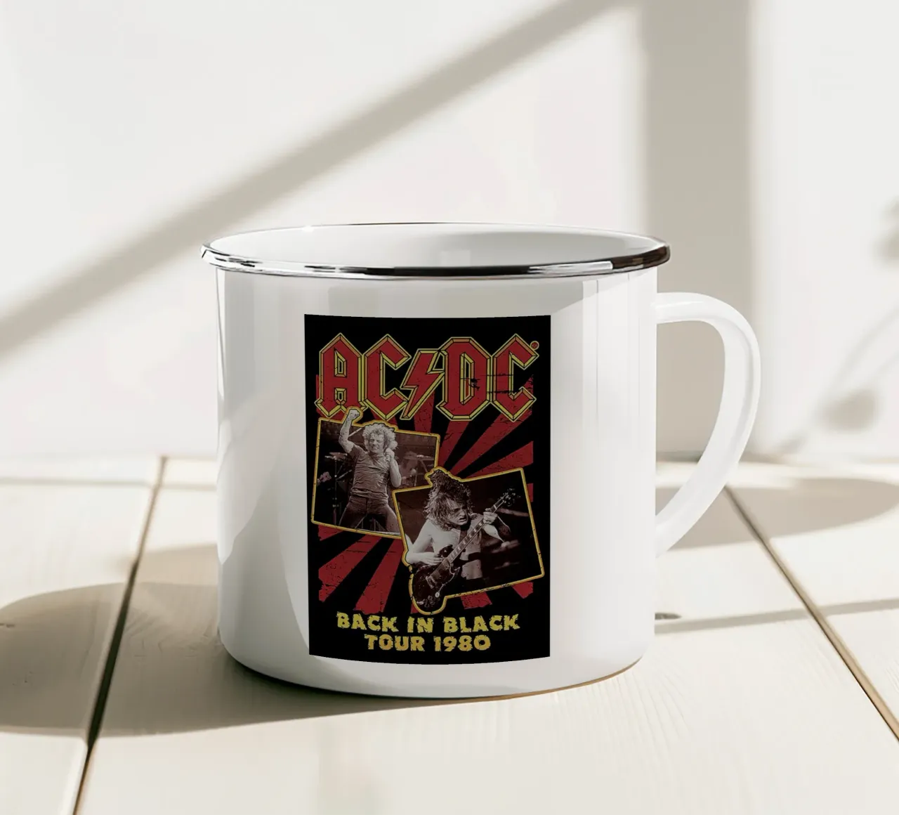 Gli accordi di potenza non muoiono mai tazza in smalto da korve