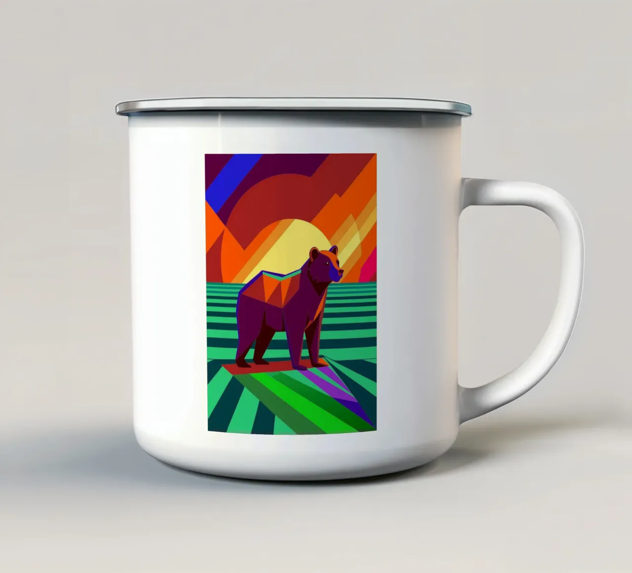 beer vector kunst tekening emaille mok van alghonee