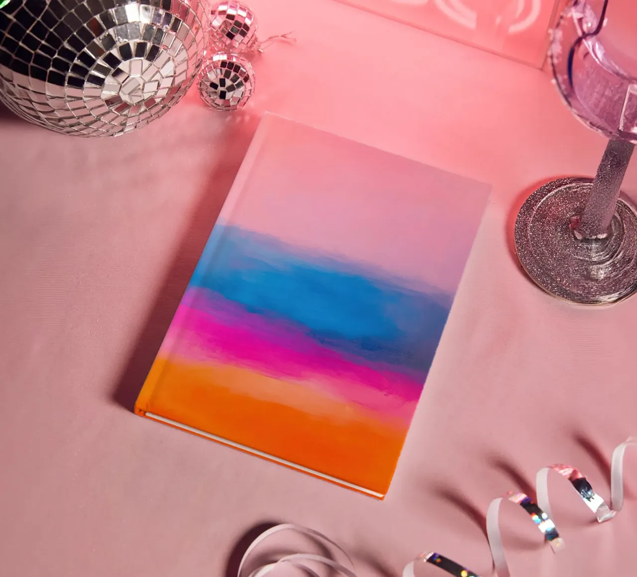 Pastel colour gradient abstract notebook by Euphoria Theresa