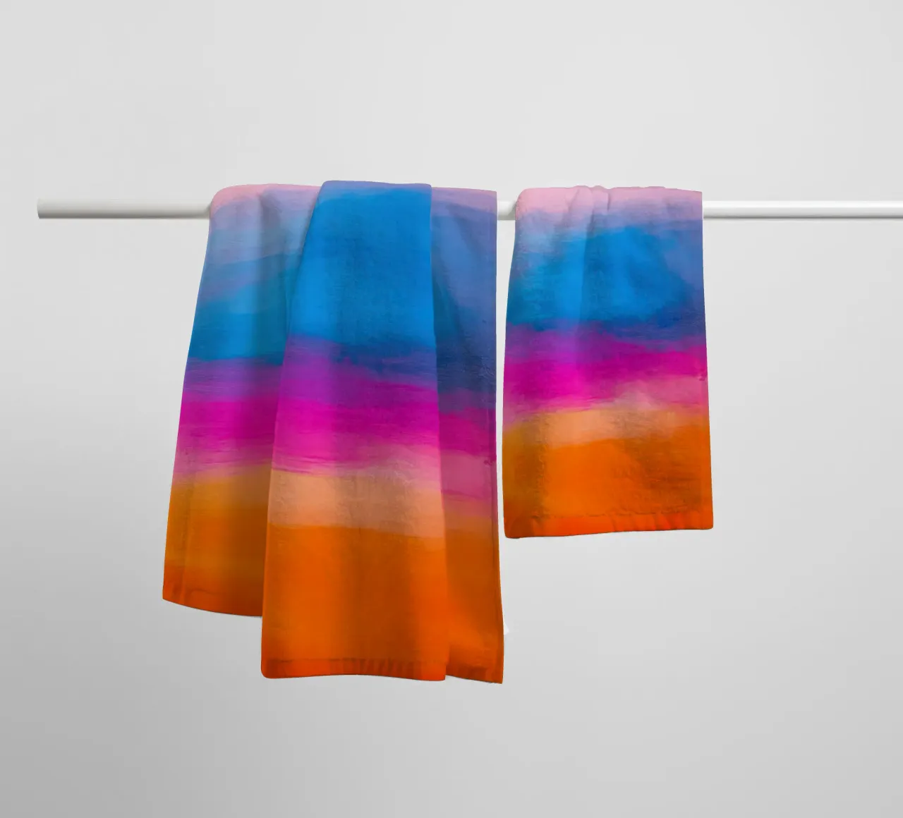 Pastel colour gradient abstract towel by Euphoria Theresa