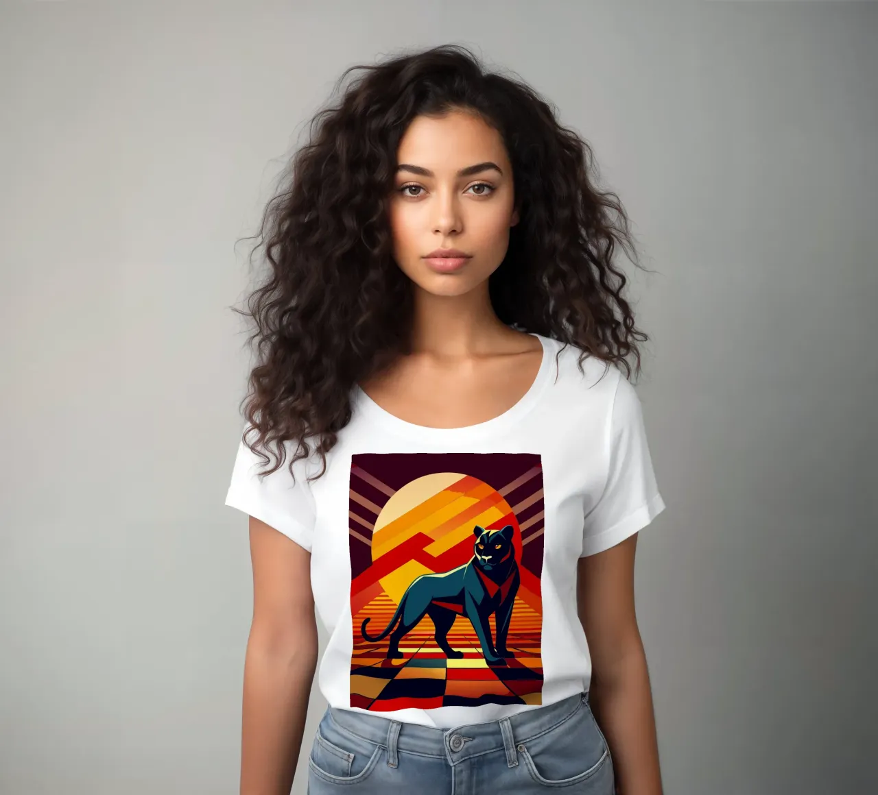 schwarzer panther vektor kunst zeichnung Frauen T-Shirt von alghonee