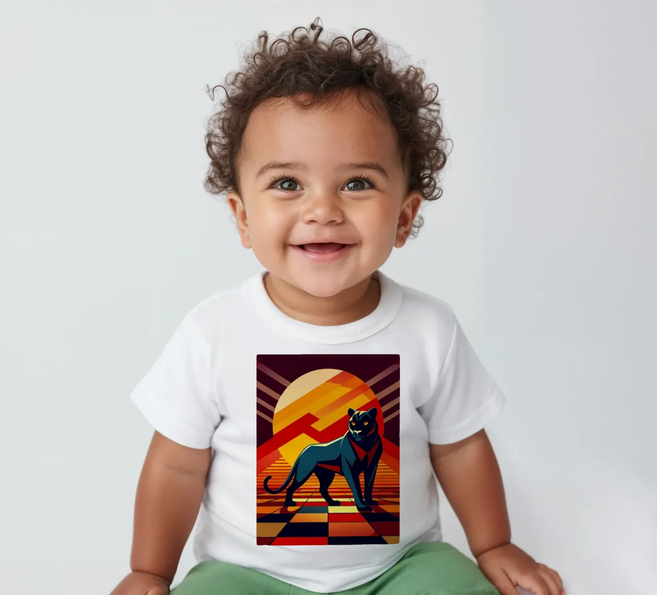 schwarzer panther vektor kunst zeichnung Baby T-Shirt von alghonee