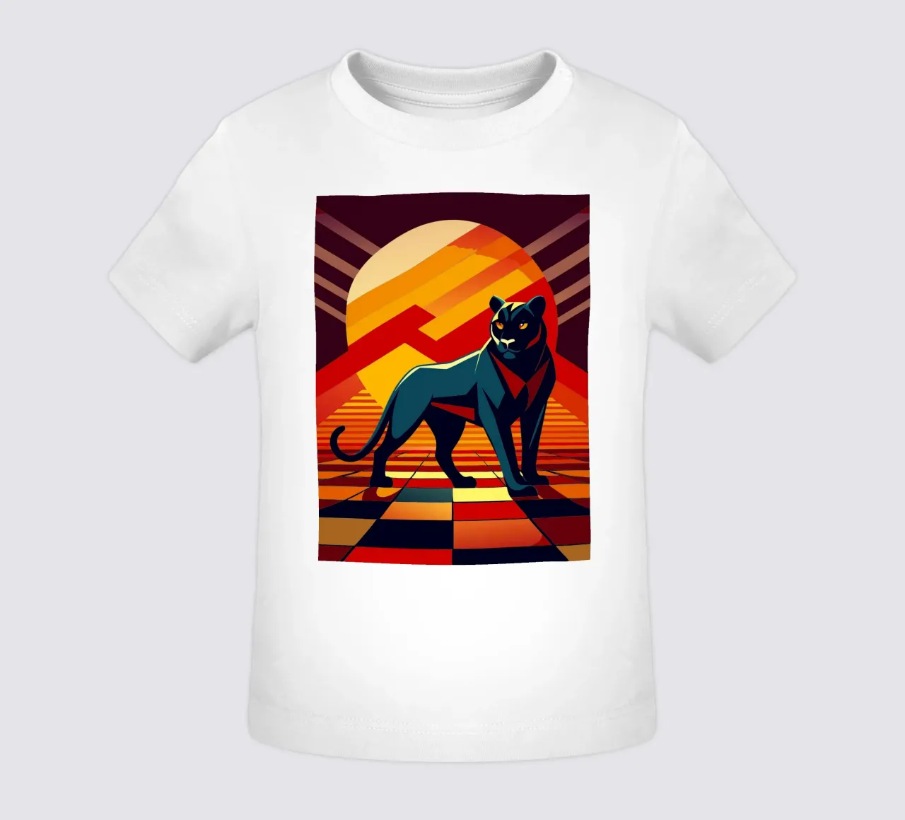 schwarzer panther vektor kunst zeichnung Baby T-Shirt von alghonee