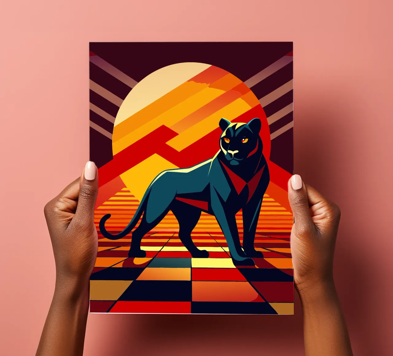 black panther vector art drawing sticker sheet by alghonee