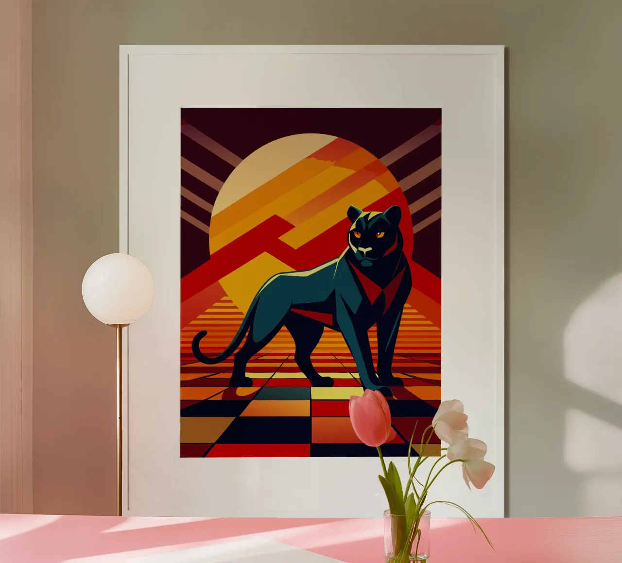 schwarzer panther vektor kunst zeichnung Hahnemühle von alghonee