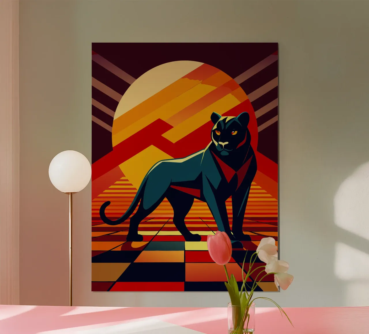 schwarzer panther vektor kunst zeichnung Hahnemühle von alghonee