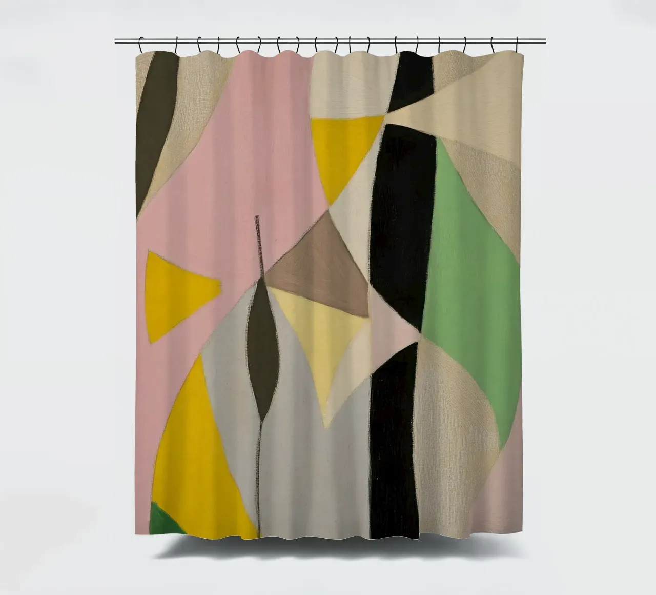 Matisse-inspired abstract forms shower curtain by Euphoria Theresa
