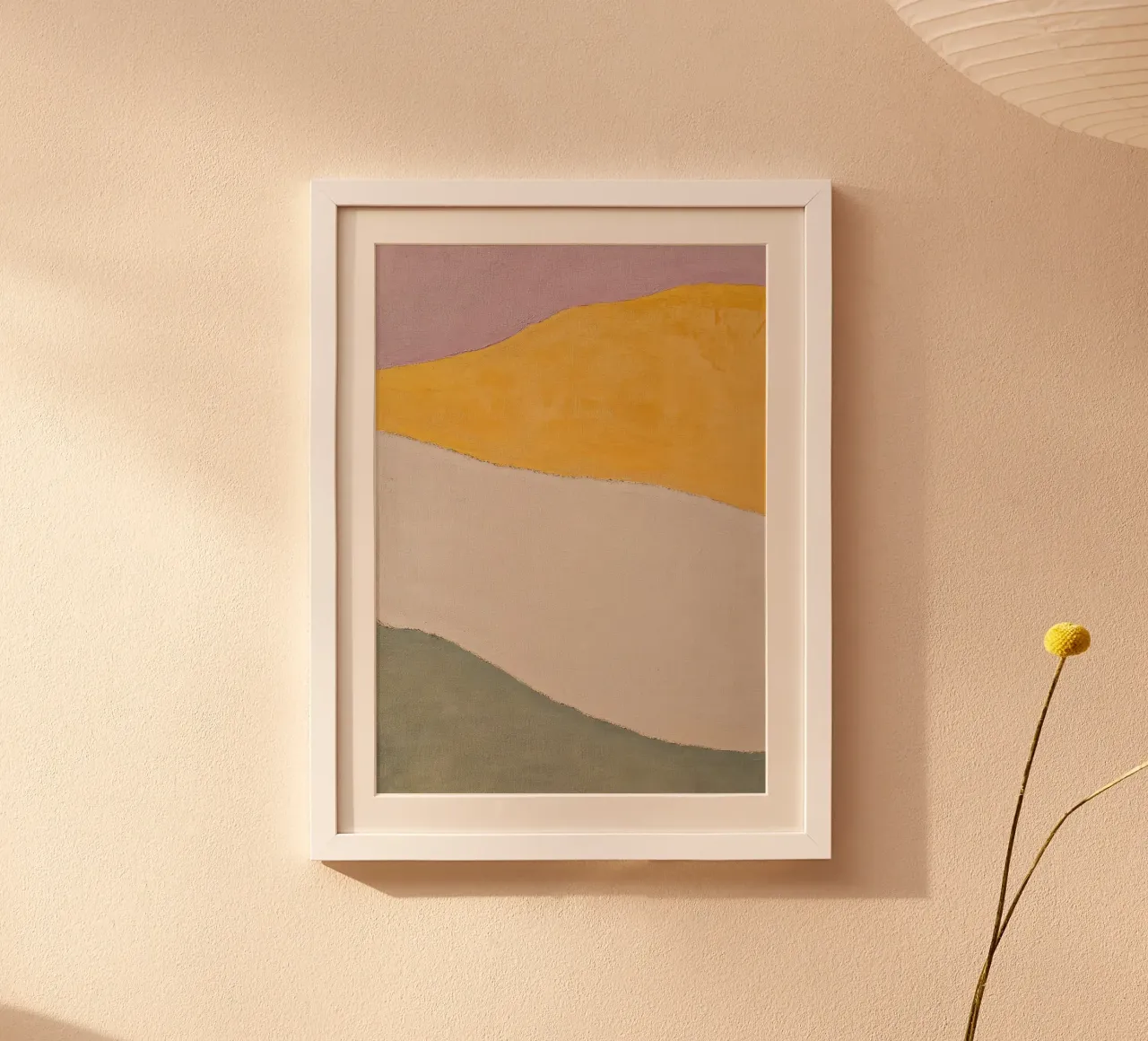 Collina minimalista in giallo e rosa poster da Euphoria Theresa