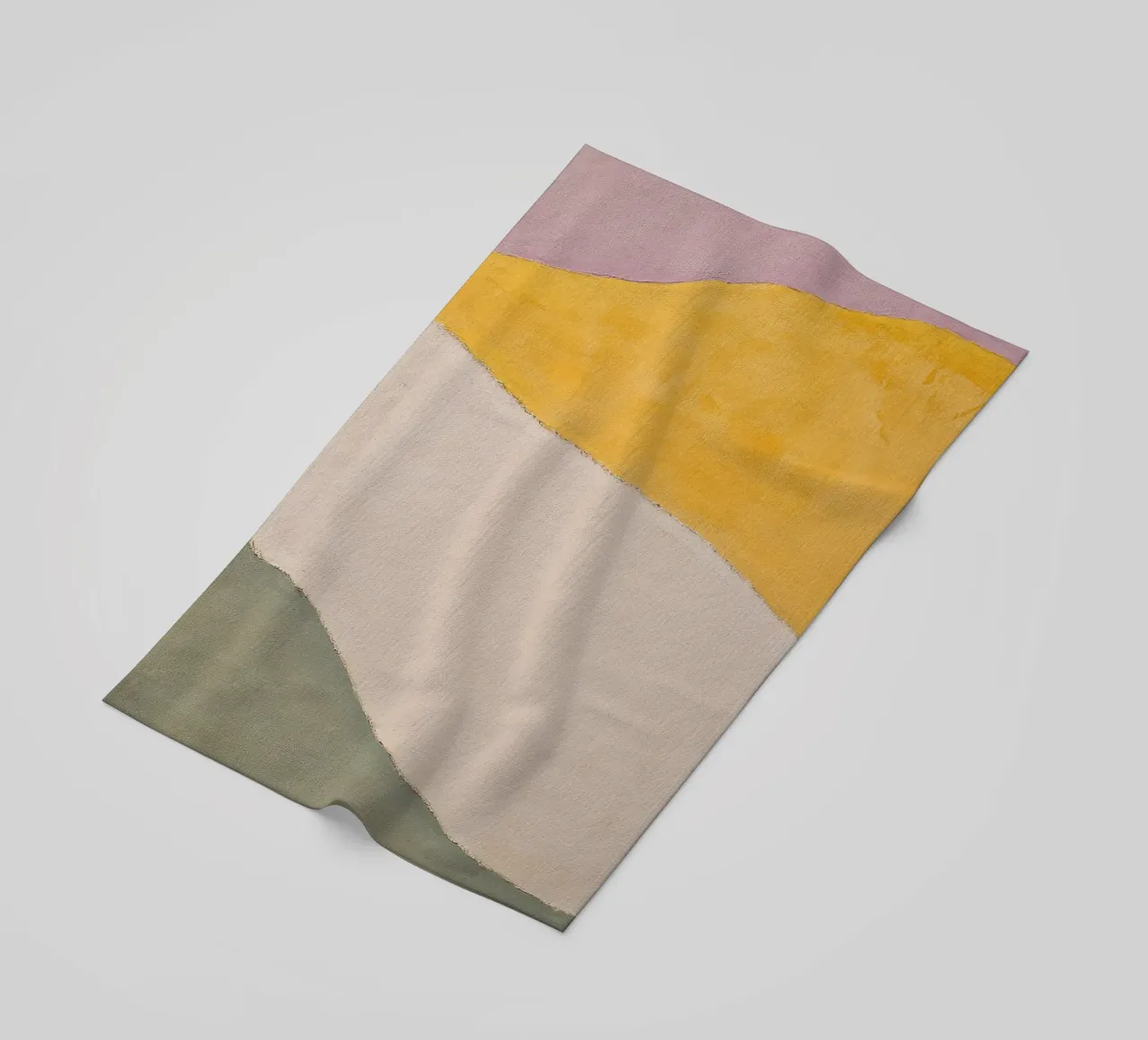 Collina minimalista in giallo e rosa telo mare da Euphoria Theresa