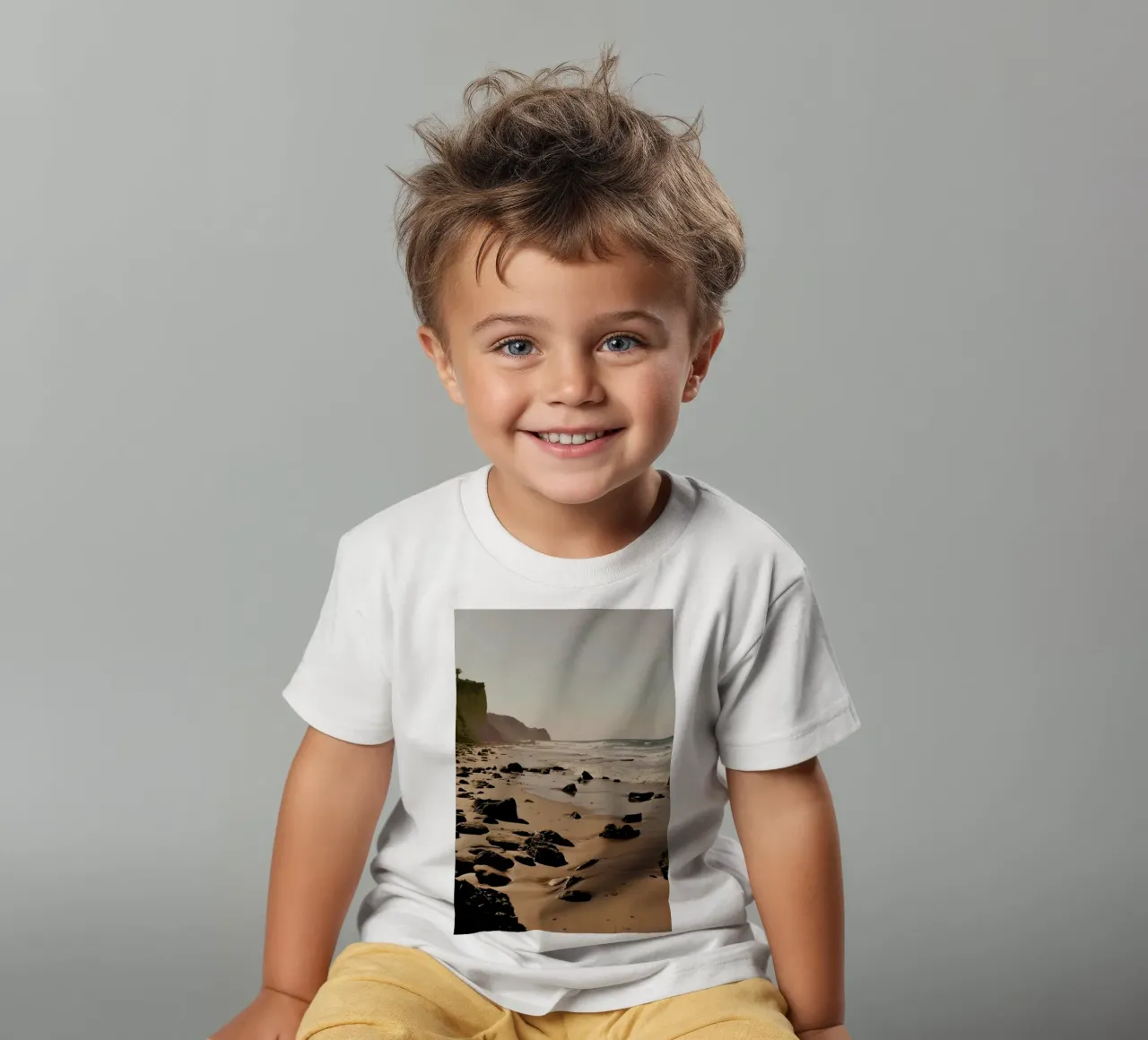 Hazy Mornings At The Beach t-shirt bambini da Sebastian Hilgetag
