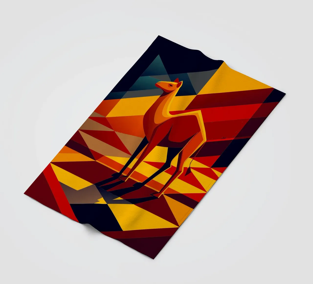 camel vector art drawing fleece blanket by alghonee