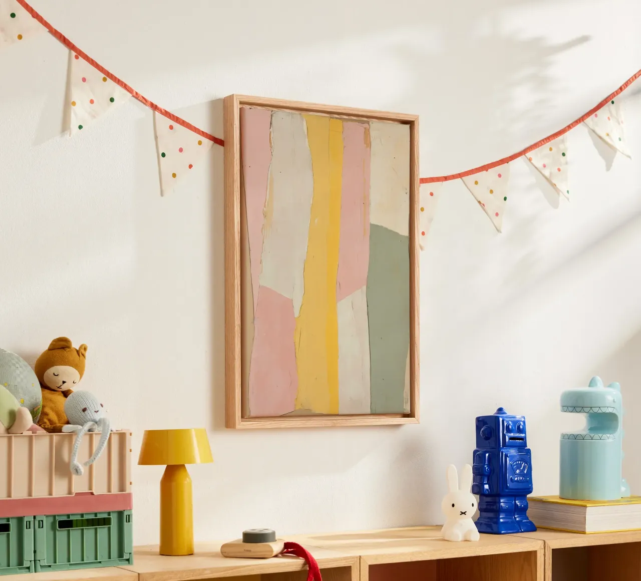 Deconstrueerd minimalisme in pastel canvas met Baklijst van Euphoria Theresa