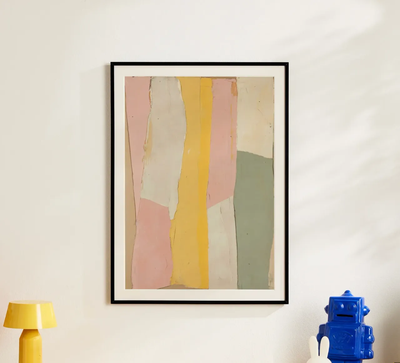 Minimalismo decostruito in colori pastello poster con telaio in alluminio da Euphoria Theresa