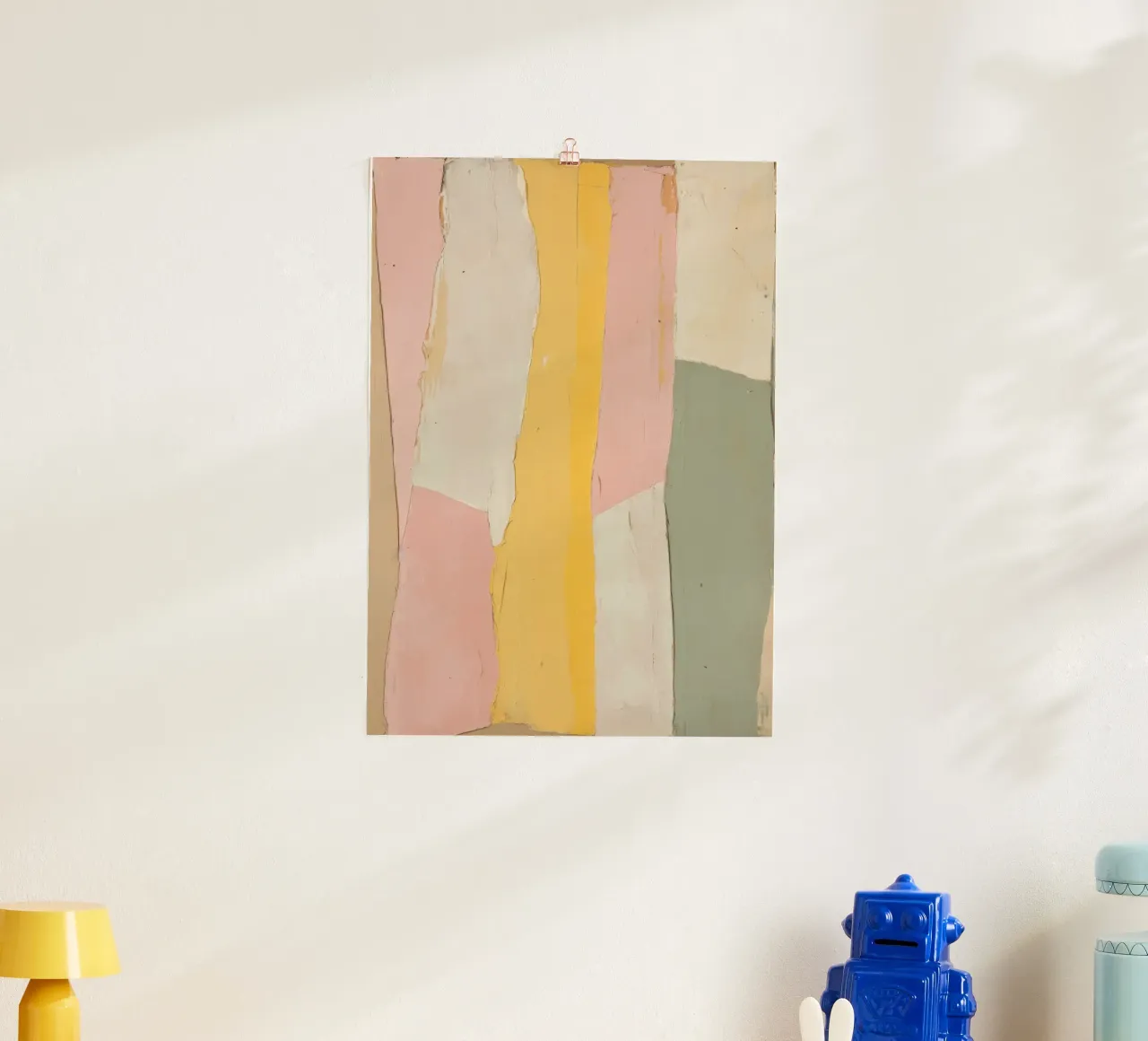 Minimalismo decostruito in colori pastello poster con telaio in alluminio da Euphoria Theresa
