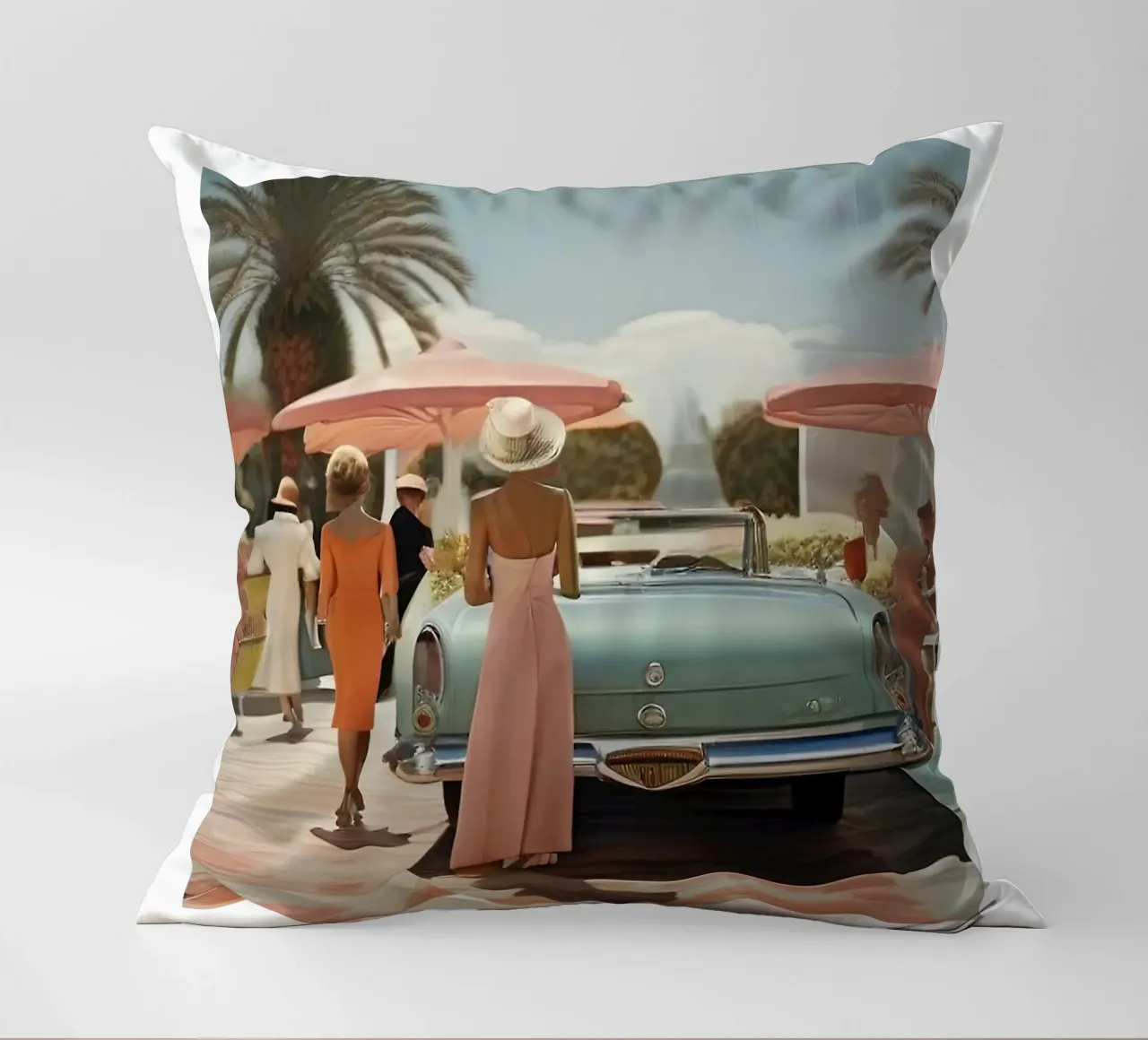 smart aarons beach car cuscino da Slim Aarons Vintage