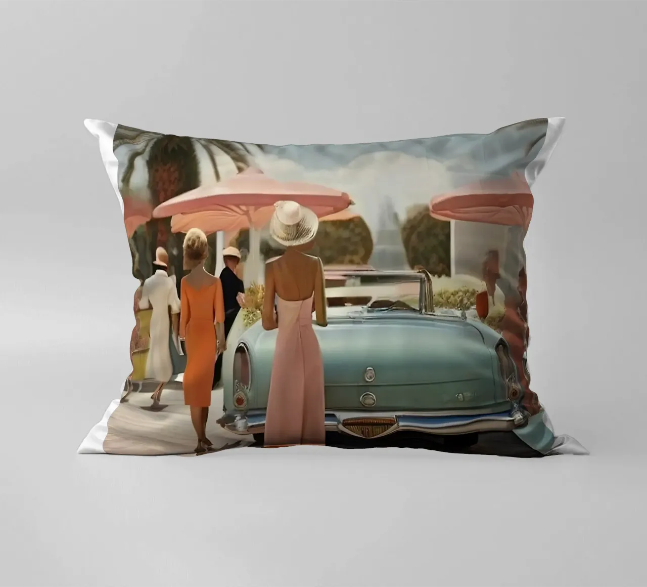 smart aarons beach car cuscino da Slim Aarons Vintage