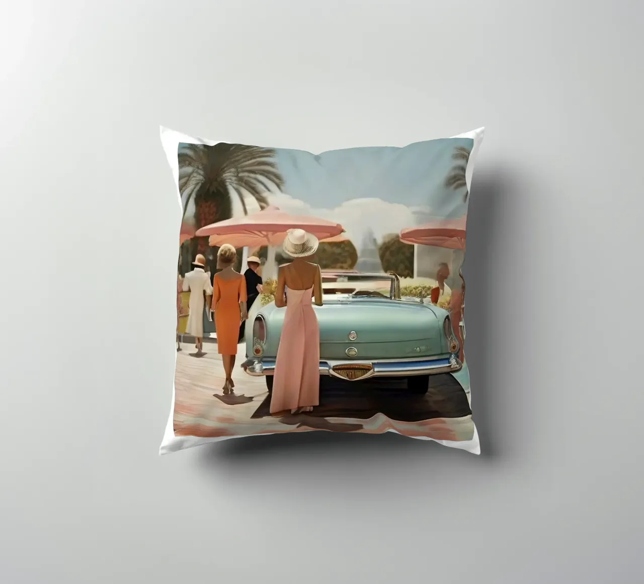 smart aarons beach car cuscino da Slim Aarons Vintage
