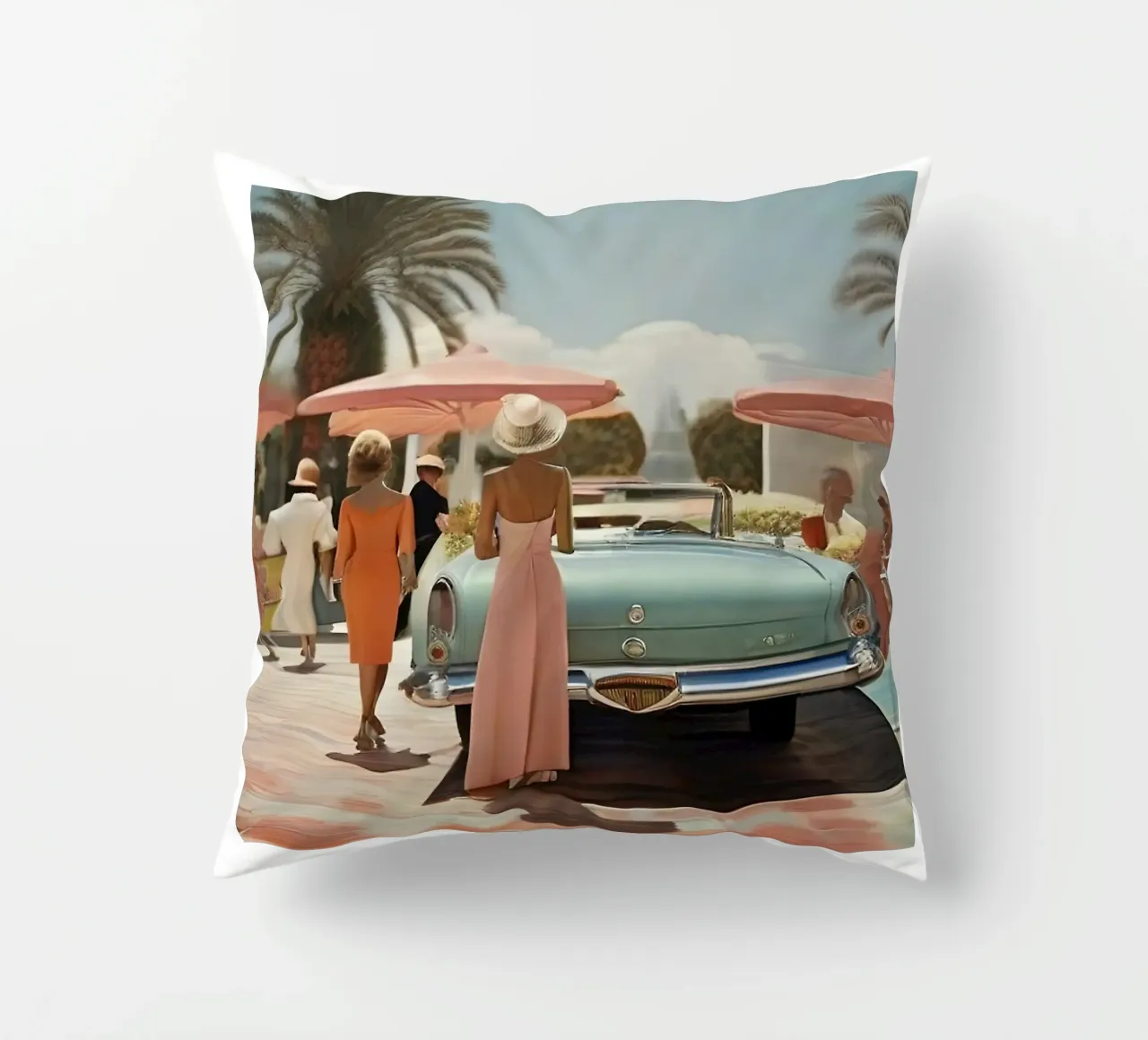 smart aarons beach car cuscino da Slim Aarons Vintage