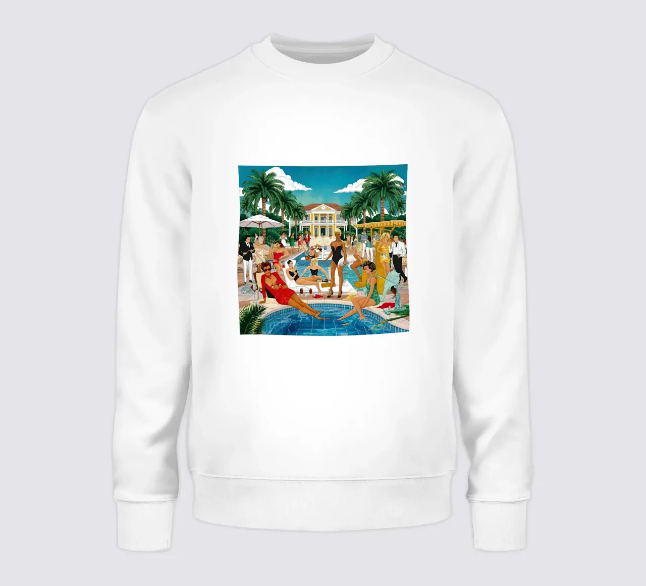 Piscine de fête smart aarons sweat de Slim Aarons Vintage