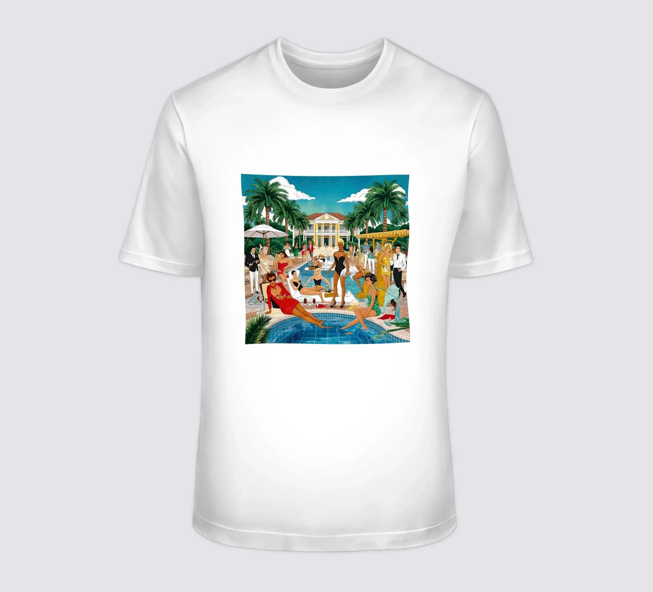 smart aarons Party Pool t-shirt da Slim Aarons Vintage