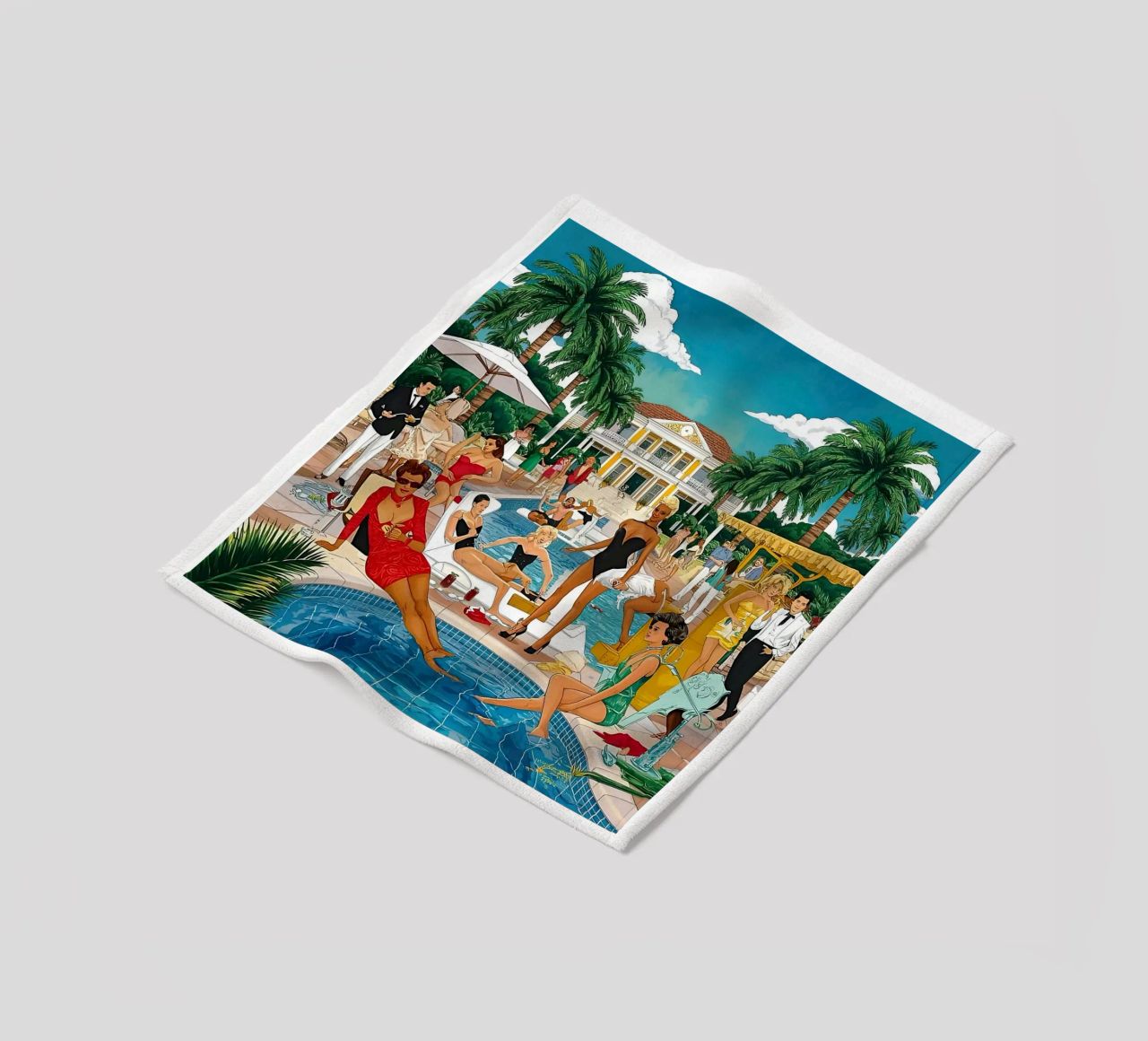 smart aarons Party Pool coperta in pile da Slim Aarons Vintage
