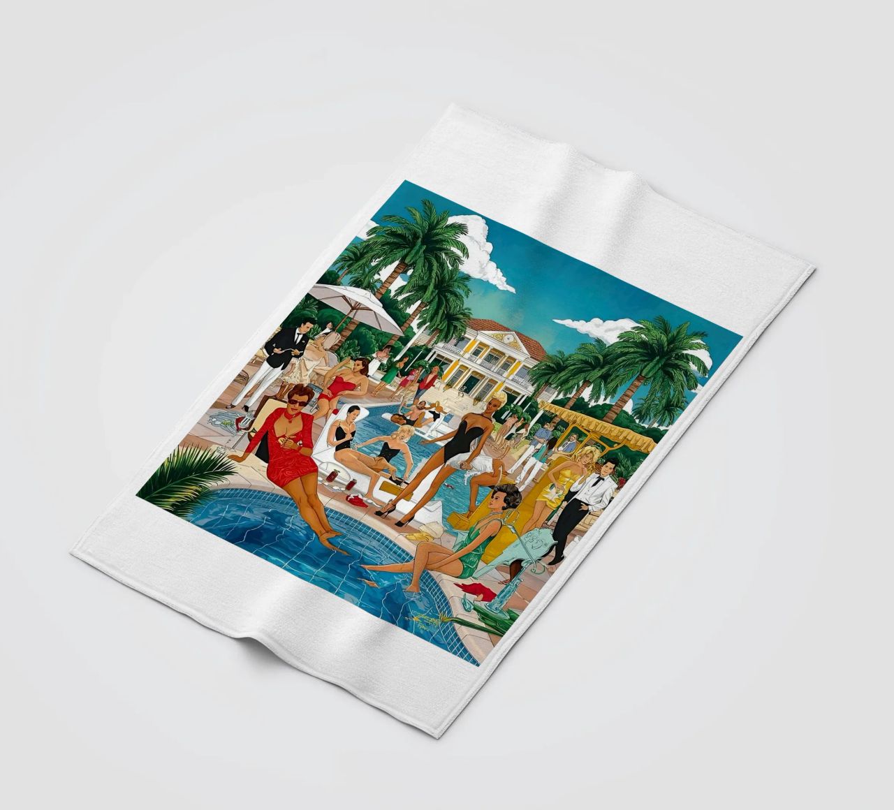 smart aarons Party Pool coperta in pile da Slim Aarons Vintage