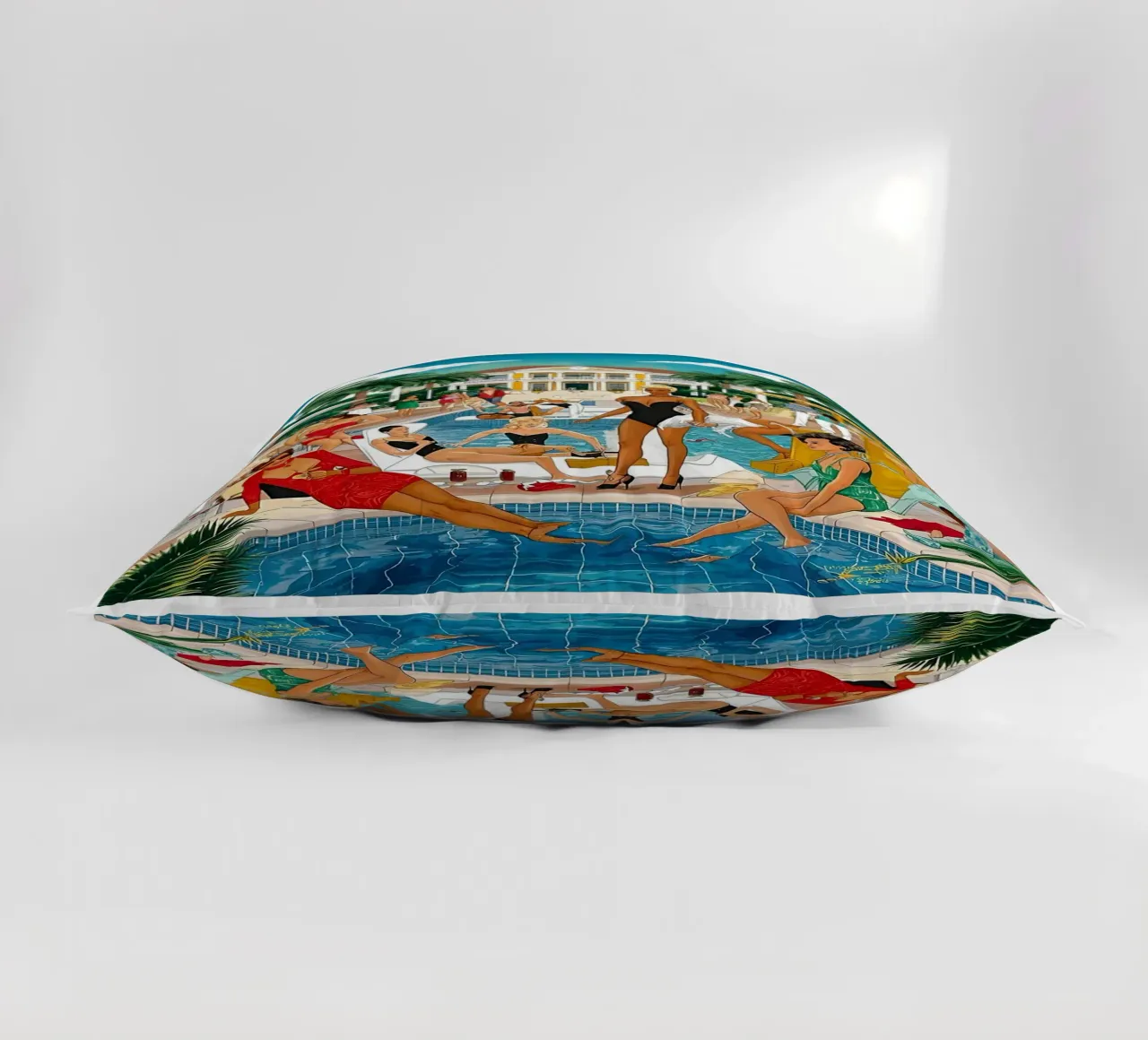 smart aarons Party Pool Kissen von Slim Aarons Vintage