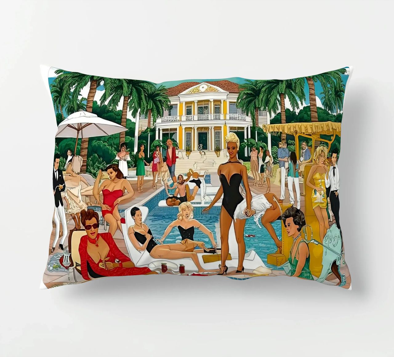 smart aarons Party Pool cuscino da Slim Aarons Vintage