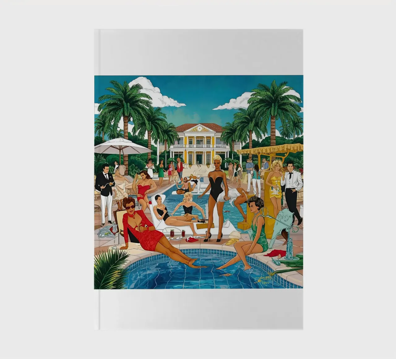 smart aarons Party Pool notebook by Slim Aarons Vintage