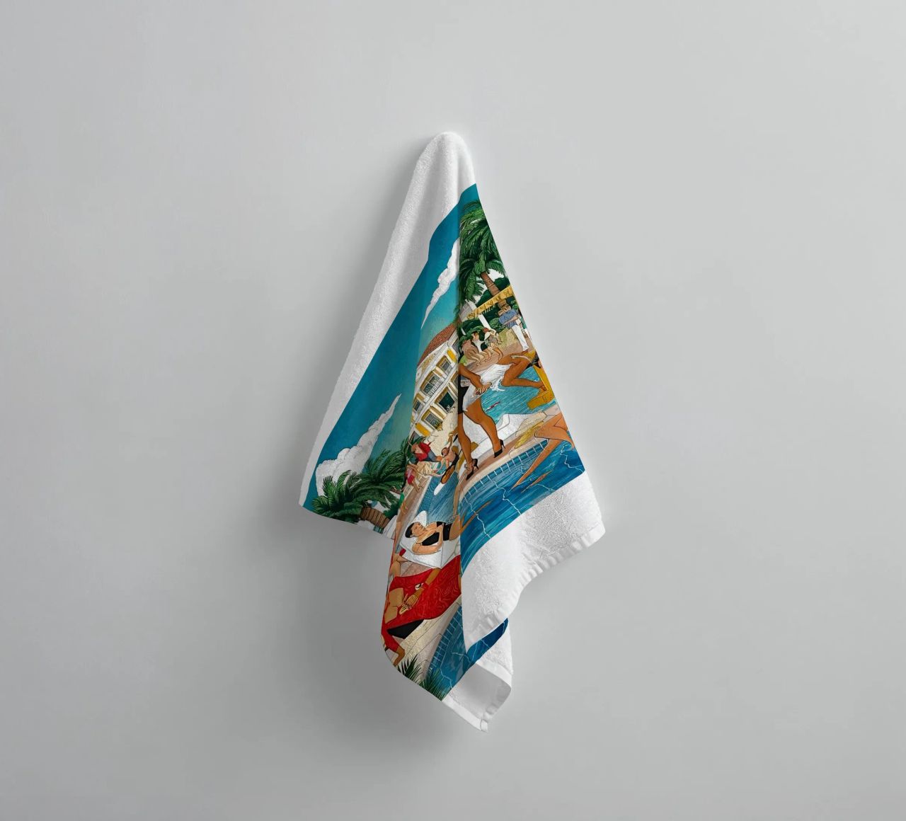 smart aarons Party Pool asciugamano da bagno da Slim Aarons Vintage