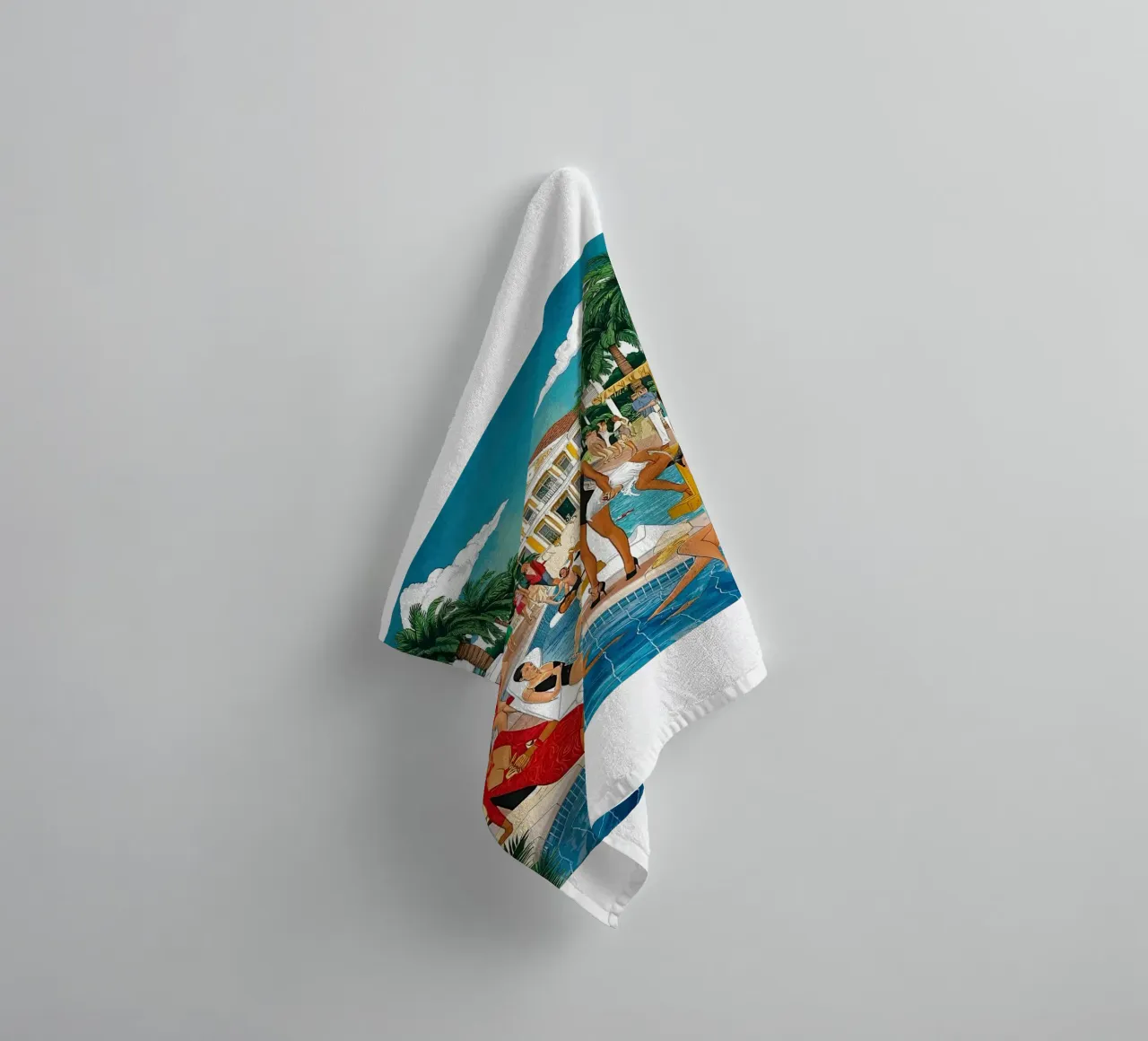 smart aarons Party Pool toalla de baño de Slim Aarons Vintage