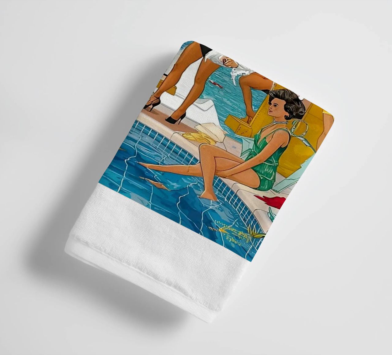 smart aarons Party Pool asciugamano da bagno da Slim Aarons Vintage