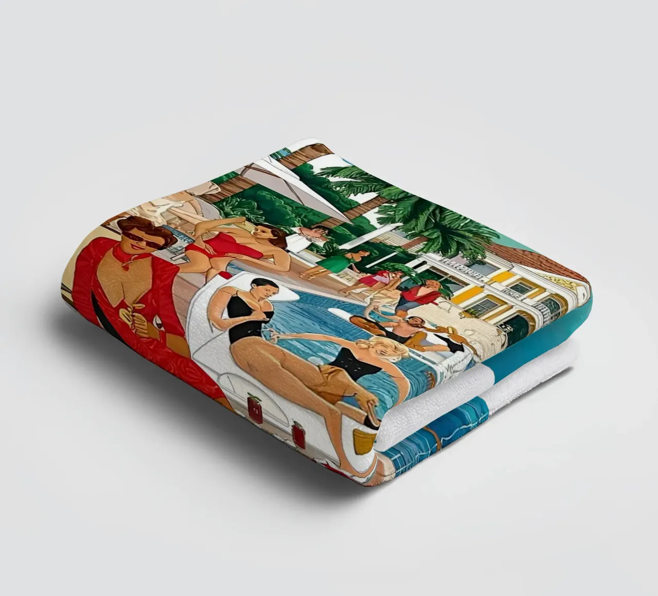 smart aarons Party Pool toalla de baño de Slim Aarons Vintage