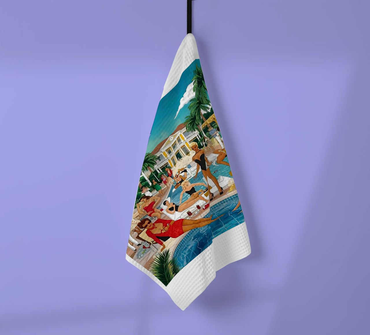 smart aarons Party Pool canovaccio da cucina da Slim Aarons Vintage