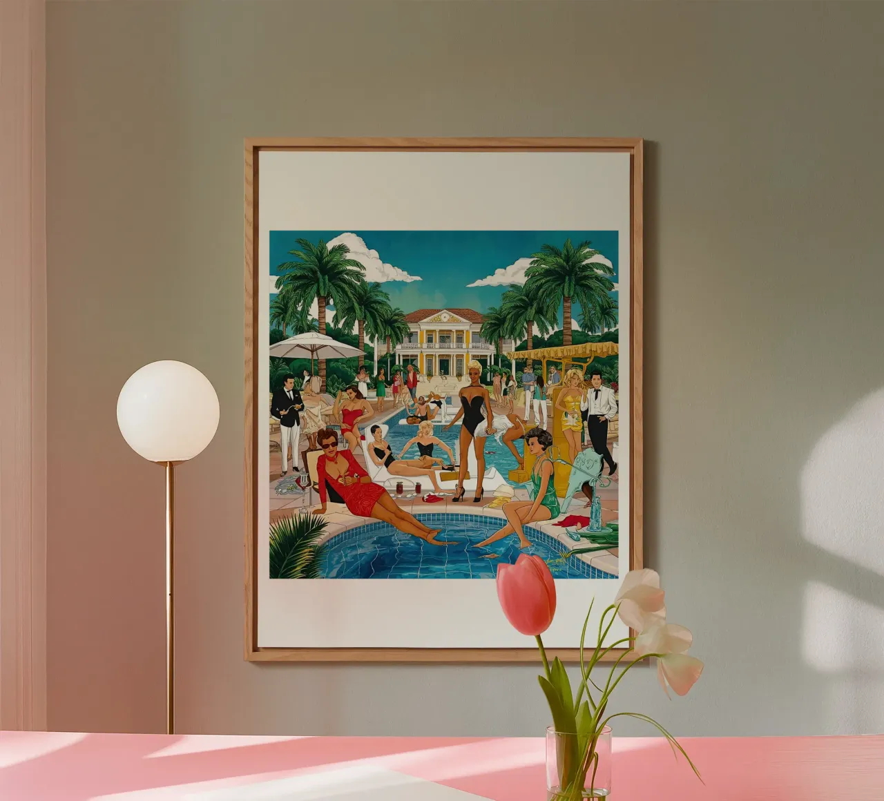 smart aarons Party Pool pannello forex da Slim Aarons Vintage