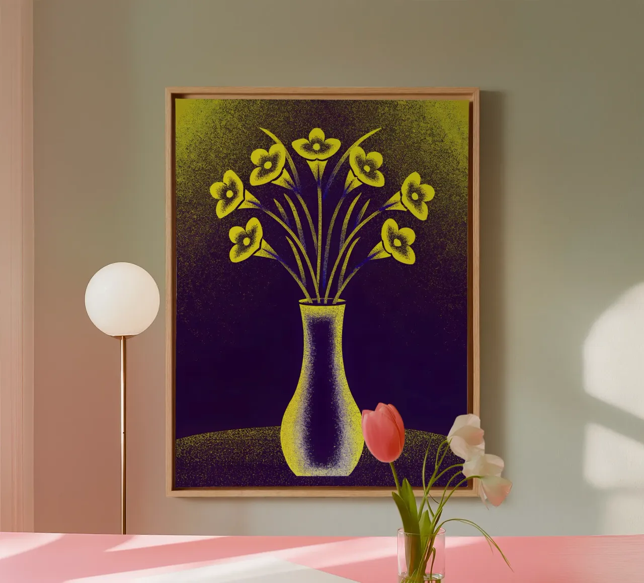 Vaso di fiori tela con Cornice a cassetta da SOUL SHOP
