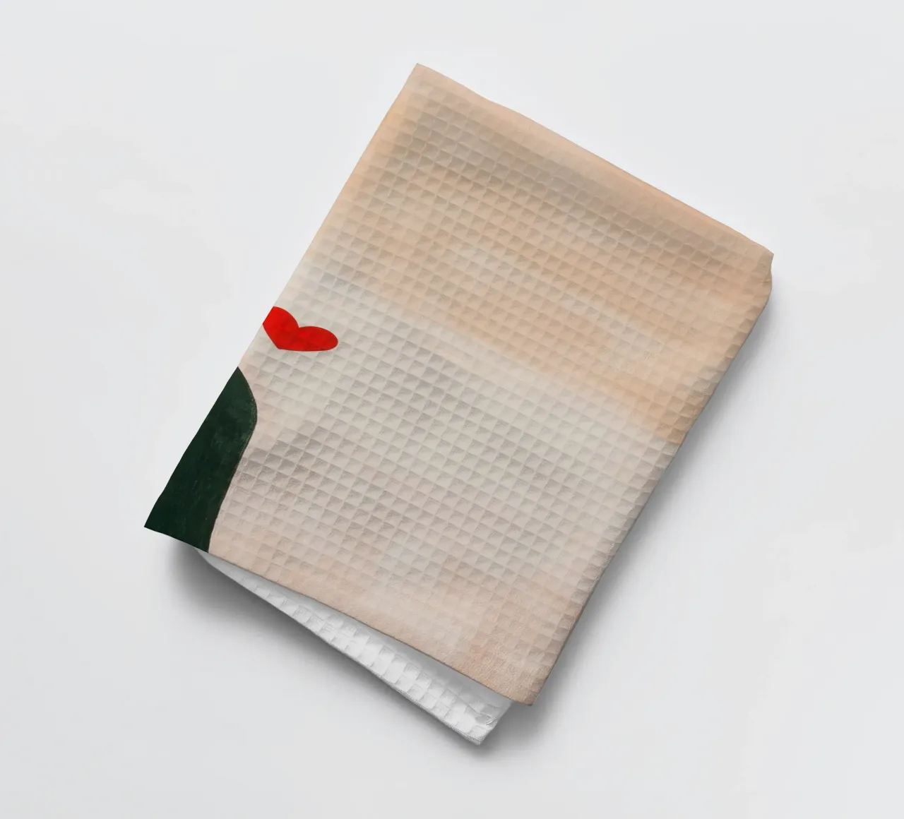 Cœur minimaliste en rouge & vert torchon de Euphoria Theresa