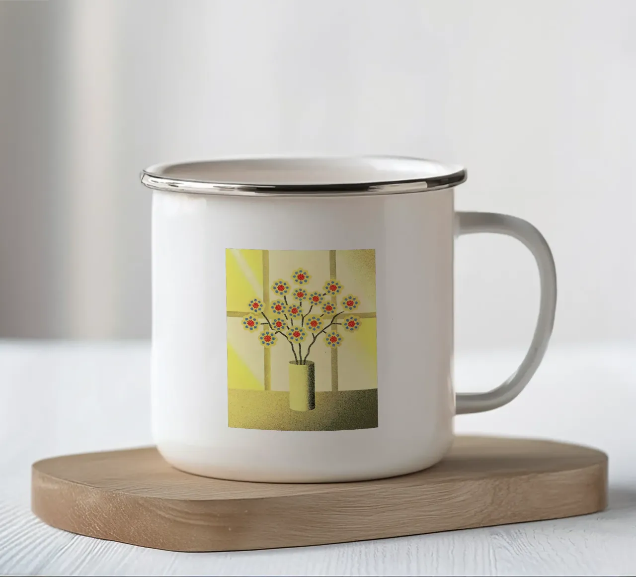Vaso di fiori tazza in smalto da SOUL SHOP