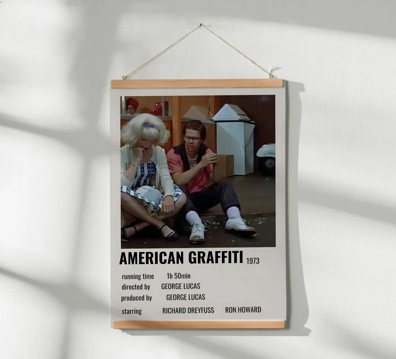 AMERICAN GRAFFITI 1973 poster con telaio in alluminio da MVFminimalist