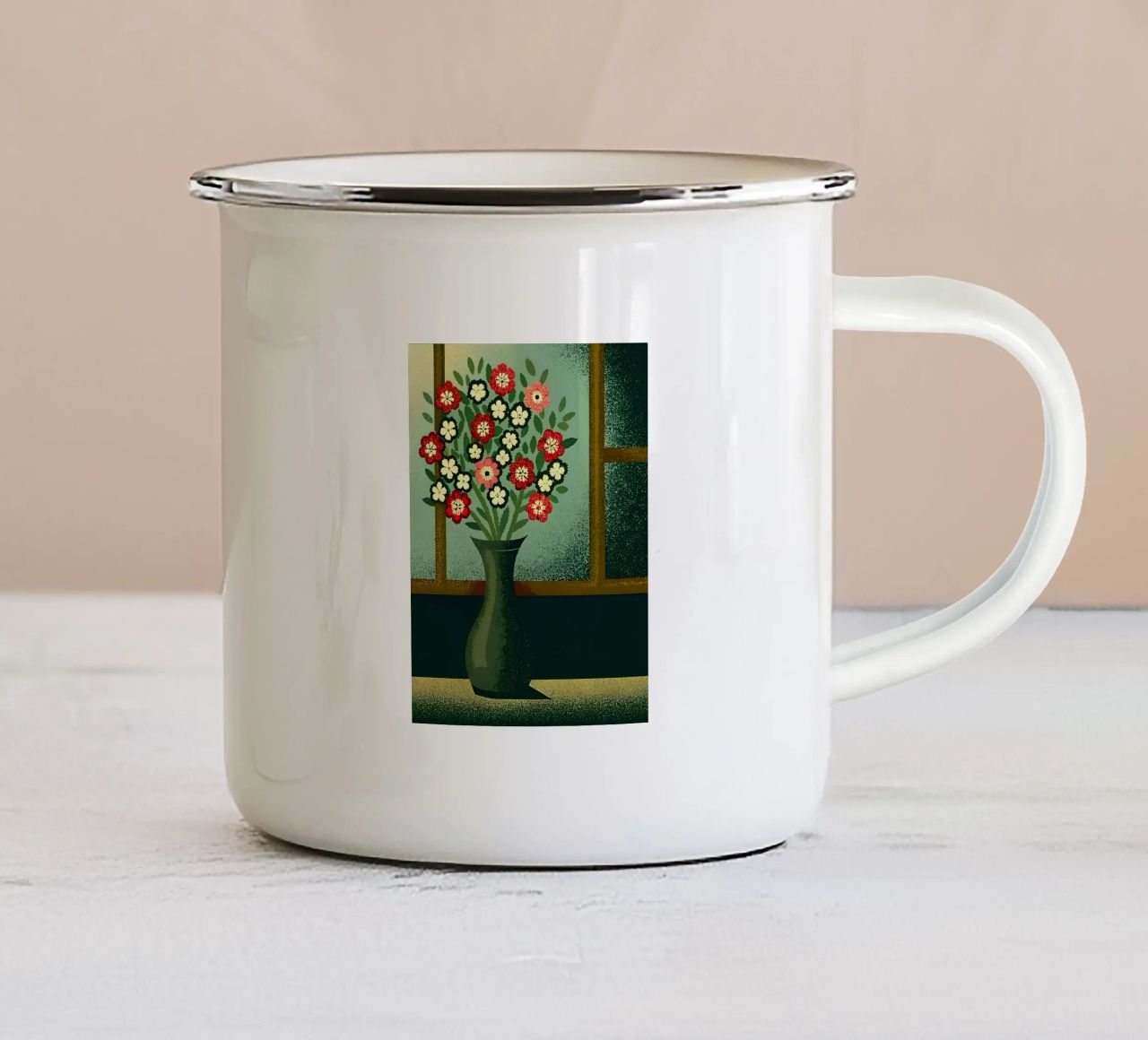 Vaso di fiori tazza in smalto da SOUL SHOP