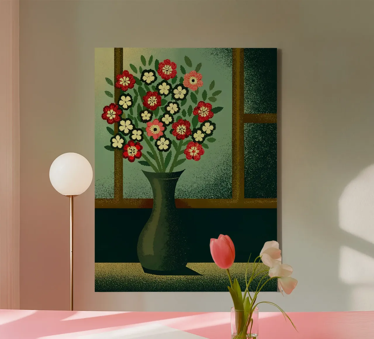 Bloemenvaas canvas met Baklijst van SOUL SHOP